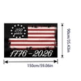 thumbnail image 2 of US 1776-2026 250th Birthday Patriotic Flag Banner Outdoor Indoor Decoration Flag Double Stitched Polyester with Brass Grommets 3x5Feet Red/White/Blue(Single-Sided), 2 of 2