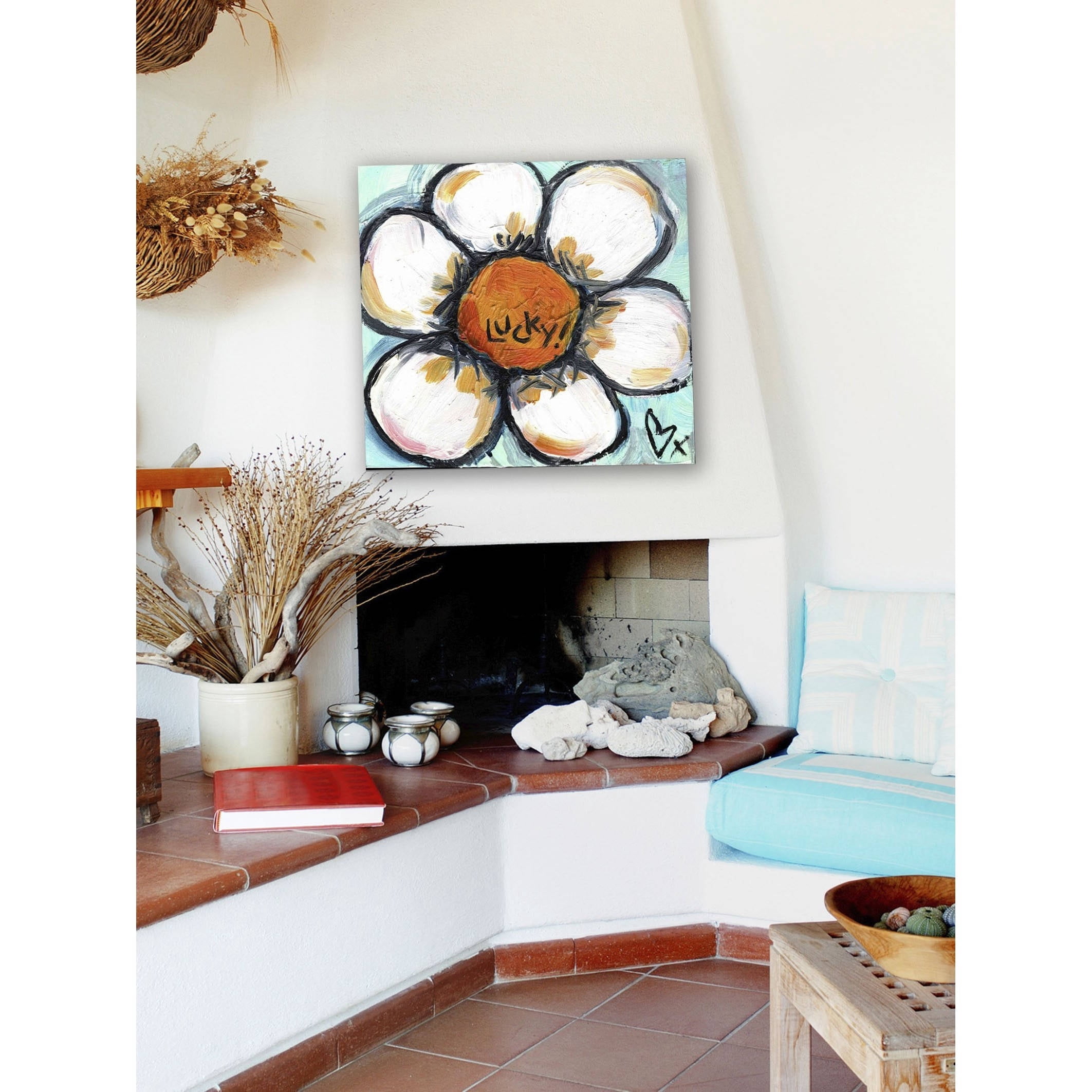 Marmont Hill "Lucky Flower" by Tori Campisi Painting Print on Canvas