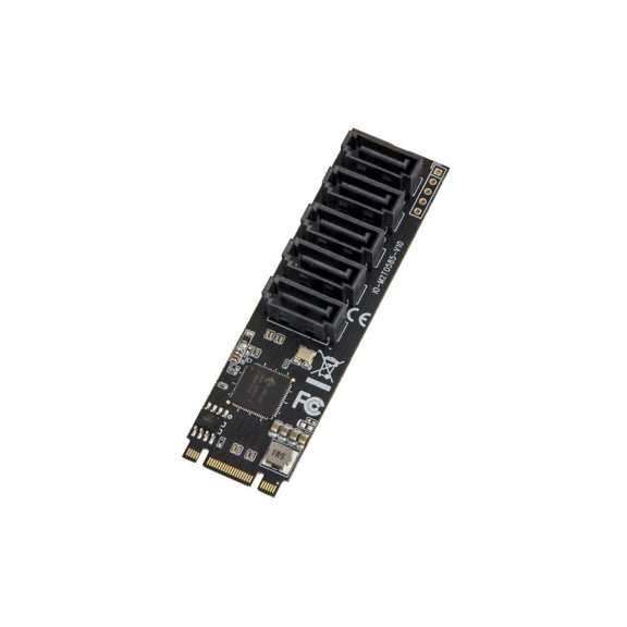 Syba 5 port Non-RAID SATA III 6Gbp/s to M.2 B M Key Adapter PCI-e 3.0 x2 Bandwith