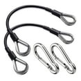 thumbnail image 5 of AQRS 2Pcs Gym Extension Cable Set Stainless Steel Carabiner Fitness Rope Attachments for Home Gym Replacement Cables for LAT/Tricep Pull Down Leg Extensions Machine, 5 of 8