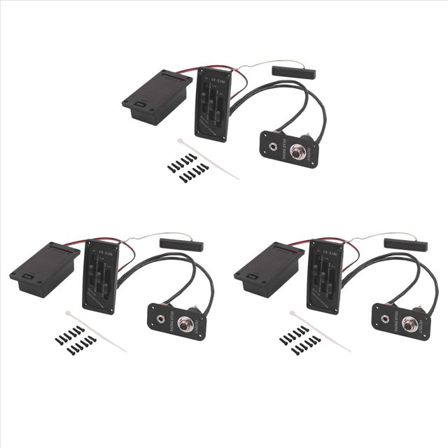 3X Eléctrico Accesorio para Preamplificador Piezoeléctrico con de Tonos Activos de Latón