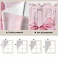 thumbnail image 5 of Pink Bow Swag Curtains for Kitchen/Bedroom/Living Room, Cute Watercolor Girls Cartoon Luxury Scalloped Curtains 63 Inch Long, Rod Pocket Window Swag Topper Curtains Valances 2 Panels Set 36"x63", 5 of 8