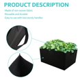 thumbnail image 4 of Maceteros Elevados Yuxing Paquete de 5 Bolsa Cuadrada Cultivo Flores Verduras Color Negro, 4 of 5