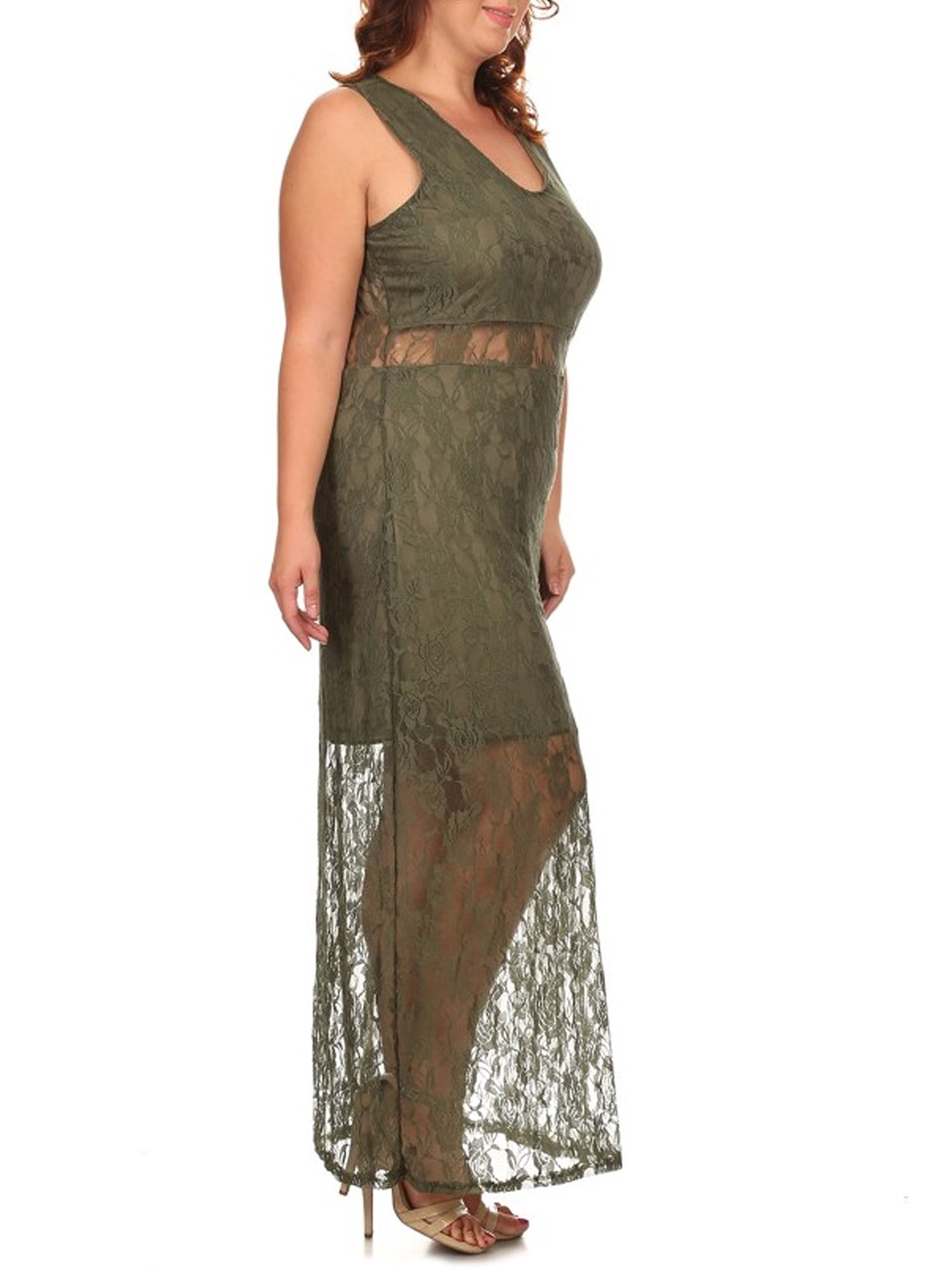 Ella Samani Women's Plus Size Lace Maxi Dress