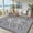 Grey White, variant on Nanan 8x10 Outdoor Rug, Waterproof Plastic Straw Rug, Botanical Pattern Outdoor Rug for Patio Deck Picnic Beach Backyard RV, Light Blue White