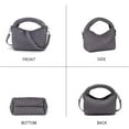 thumbnail image 2 of LHSHID Women Woven Tote Small Crossbody Bag, Weave Quilted Purse Square Shoulder Bag Woven Handbag with Detachable Strap, 2 of 6