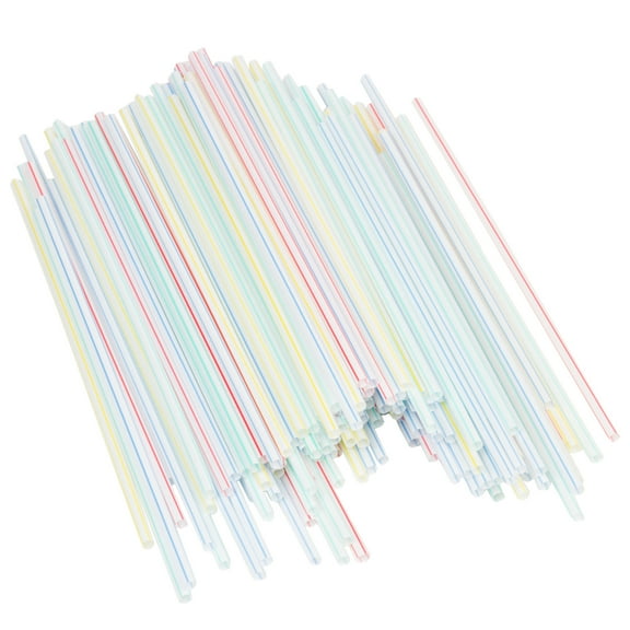 Chef Craft Select Plastic Straight Straws, 9 inches in Length 150 Piece Set, Striped