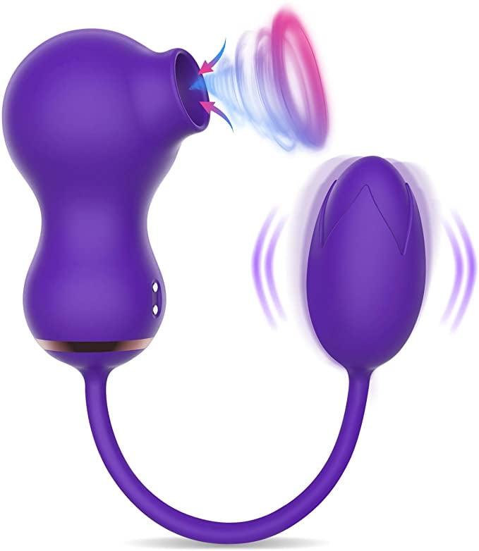 NBSexToy Sexual Nipple Stimulators 5 Sucking 7 Vibrating Modes Stimulate Clitors G-Spot Vibrator For Women One Second Up To Climax Toys To Make Sex More Fun For Couples Purple image