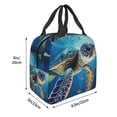 thumbnail image 3 of Disketp Watercolor Turtle for Insulated Lunch Bag for Women and Men, Perfect for Work, Hiking, Picnic, 3 of 8
