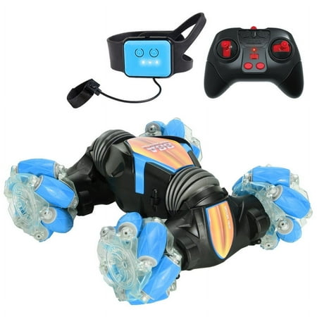 Toy Car Gesture Sensing Watch Drift Remote Control Stunt Climbing Car,Blue - Walmart.ca