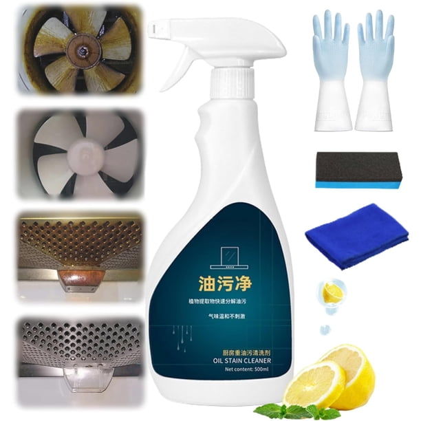 Limpiador de aceite de artefacto, desengrasante para limpiar manchas de aceite de cocina, nuevo limpiador espumoso de manchas de aceite pesado, limpiador de manchas de aceite pesado doméstico en aeros