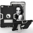 thumbnail image 2 of iPad 5th/ 6th Generation Case, New iPad 9.7 inch 2017/2018 Shockproof Kickstand Cover with HD Screen Protector Film - Black/Gray, 2 of 4