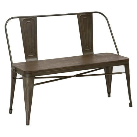 Btexpert Industrial Splat Back Dining Bench Walmart Com