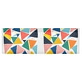 thumbnail image 6 of Yayeee Kitchen Valance Rod Pocket 54" x 18" Living Room Window Curtain, Red Triangles, 6 of 6