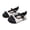 Black, variant on SYMSHOES Gold Mary Jane Shoes for Girls, Kids & Little Kid First Walker Dress Flats with Bow & Buckle for Wedding Party, Breathable & Comfortable,Size 9 M