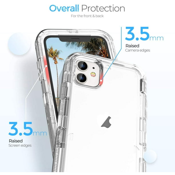 ORIbox Case Shockproof Back Cover for iPhone 11, Clear Walmart