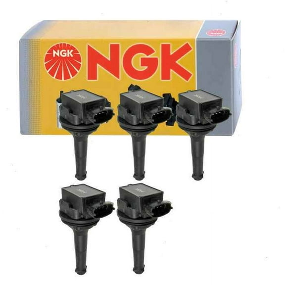 5 pc NGK Ignition Coils compatible with Volvo S80 2.5L L5 2004-2006
