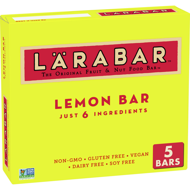 Larabar Lemon Bar, Gluten Free Vegan Fruit & Nut Bars, 5 ct Walmart