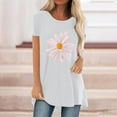 thumbnail image 2 of Birdeem Chemises Imprimées Mode Décontractée pour Femmes Manches Courtes Tee-Shirt Ample Tunique Blouse, 2 of 4