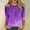 Purple, variant on SOOMLON 3/4 Sleeve Shirts for Women Plus Size Tunic Cotton Tops Casual Round Neck Shirts Cute Floral Print T Shirts 2025 Trendy Spring Summer Ladies Tops Loose Fit Boho Basic Outfits Pullover Blue XL