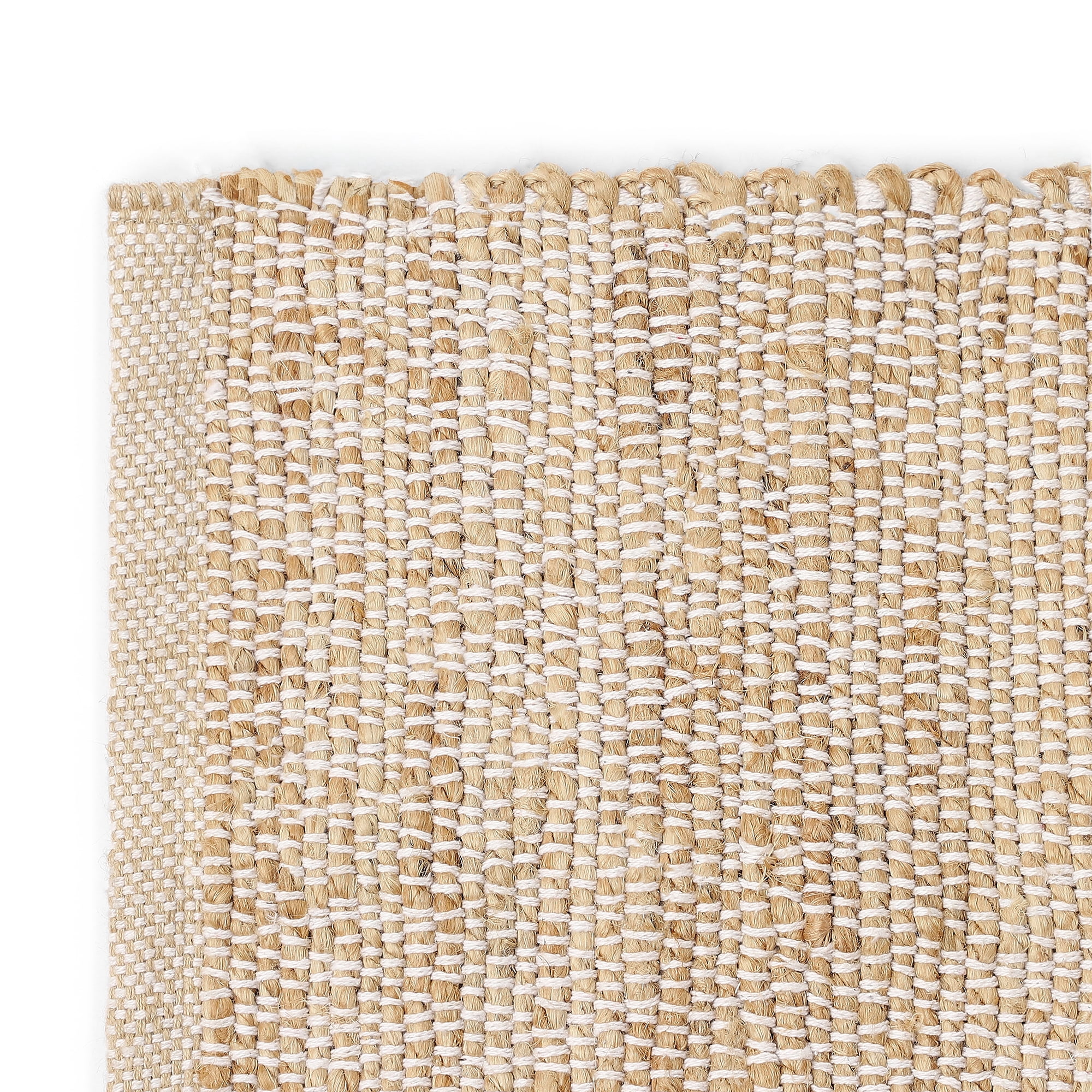 · REDEARTH · Jute Cotton Area Rug - 9'x12' Rectangular Rug, Sustainable Handwoven, Non-Shedding, Soft & Durable – Reversible, Neutral Tones for Home Décor in Living Room, Dining Room, Bedroom