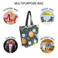 thumbnail image 7 of FORMRS Womens Canvas Tote Bag with Zipper Inner Pocket Shoulder Handbag, Green Oranges, 7 of 7
