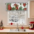 thumbnail image 2 of Valances for Windows Christmas Winter Leaf Rod Pocket Cafe Window Treatments Valance Curtains for Kitchen Bathroom Laundry Basement Windows 54"x18", 2 of 7