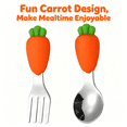 thumbnail image 7 of ACDANC 2026 New Baby Tableware 2Pcs Toddler Forks Non Slip Grip Durable Reliable Orange for Mealtime,Self-Feeding,Toddler Dining,Kids' Table,Preschool Use, 7 of 7