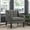 Dark Gray, variant on Blue Accent Chair with Tufted Back | Great for Primary Living Spaces | Removable Seat Cover for Maintenance