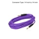 thumbnail image 4 of Cable para Guitarra Instrumento, 19,69 Pies 1/4 Pulgadas a 1/4 Pulgadas TRS Recto a Recto Ángulo Eléctrico Bajo Cable Cordón para Guitarra Bajo Púrpura, 4 of 5