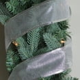 thumbnail image 3 of Northlight Shimmering Silver Christmas Wired Craft Ribbon 2.5" x 10 Yards, 3 of 3