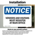 thumbnail image 3 of (2 Pack) Vendors And Visitors Register At Main Office OSHA Notice Sign, 3 of 7
