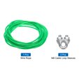 thumbnail image 3 of Uxcell 1/4 Green Vinyl Coated Wire Ropes 20ft Galvanized Steel with 2PCS M6 Loop Sleeves, 3 of 7