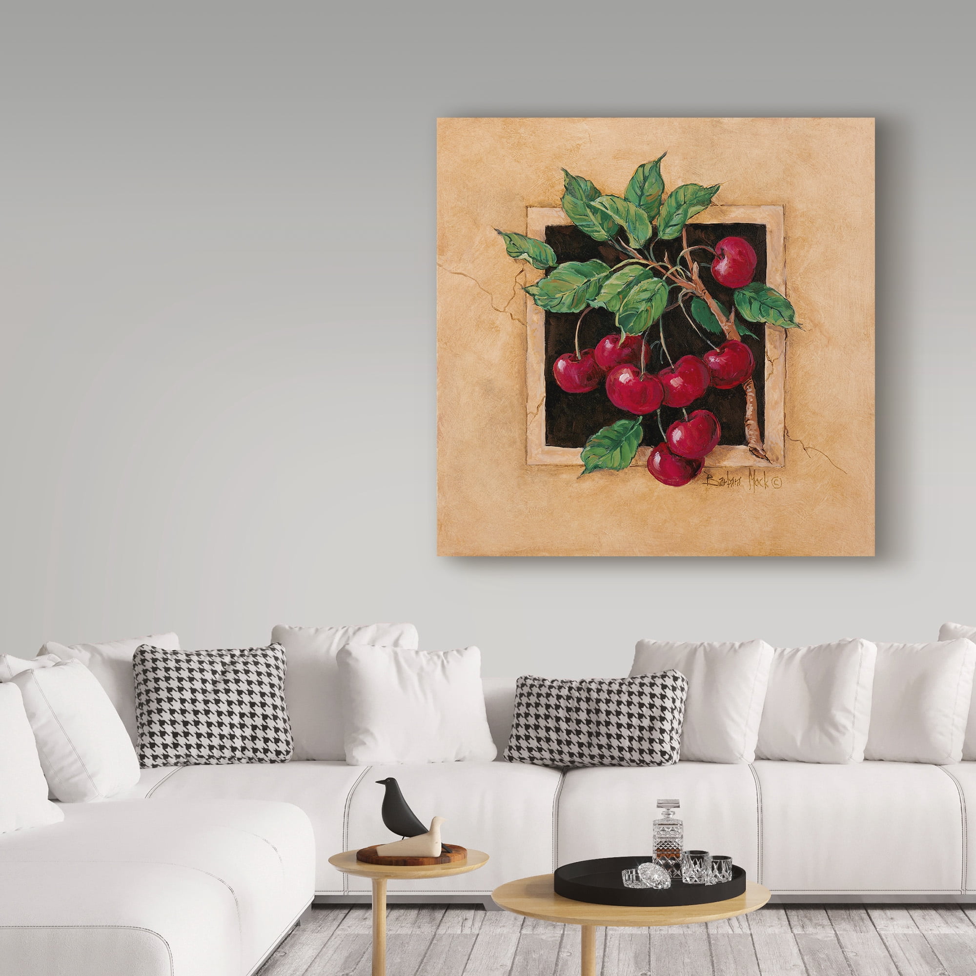 Trademark Fine Art ' Cherry Square' Canvas Art by Barbara Mock