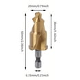 thumbnail image 2 of Pipe Reaming Drill Bits, PVC Pipe Reamer Hexagon Shank Drill Bits, Pipe Reamer Tool, Water Pipe Drill Tools for Metal, Copper, Aluminum, Iron, 2 of 9