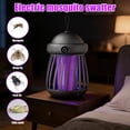 thumbnail image 3 of Mosquito Killer Lamp, Rechargeable Electric Fly Killer, 5W Waterproof Bug Zapper, Electric Mosquito Zapper For Indoor And Outdoor, Insect Pest Fly Killer For Home, Camping (Gray), 3 of 9