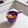 thumbnail image 5 of Mini Colander with Handle – 2 in 1 Double Layer Vegetable Washing & Fruit Strainer, Detachable Food Bowl for Berries Pasta, Space Saving Kitchen Colander with Transparent Outer Bowl (1PC), 5 of 5