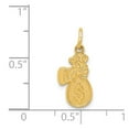 thumbnail image 4 of 14K Yellow Gold Charm Pendant Men'S 21 mm 9 Money Bag, 4 of 4