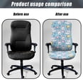 thumbnail image 4 of Xixirimido Easter Egg Rabbit Print Office Chair Covers Computer Universal Stretchable Chair Covers Desk Chair Armrest Covers High Back Slipcovers for Rotating Chairs, Large, 4 of 6