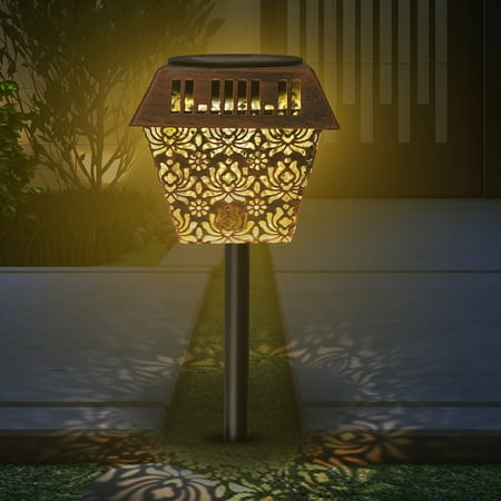 

Solar Garden Light Wrought Iron Hollow LED Decorative Light Plug-in Light