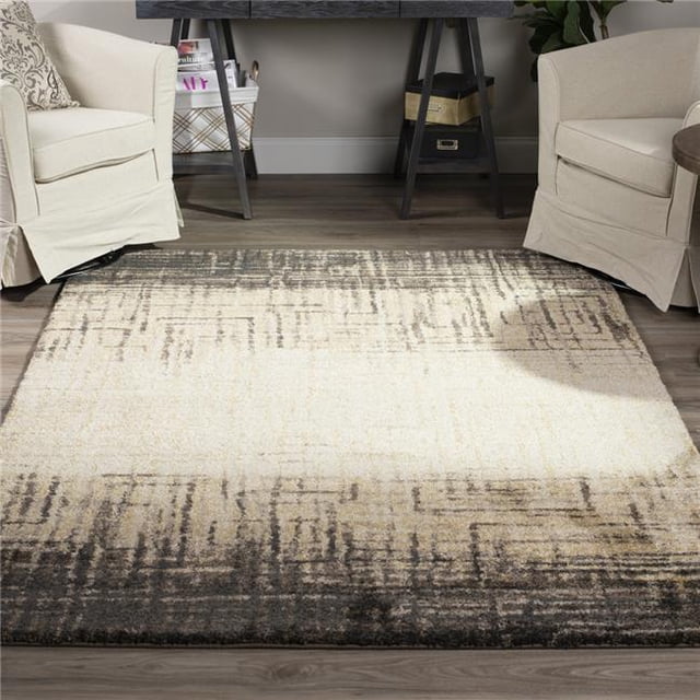 HomeRoots 491594 5 x 8 ft. Abstract Ombre Area Rug, Brown