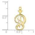 thumbnail image 3 of Diamond2Deal 10K Pendentif Initiale Lettre P Rainurée en Or Jaune pour Femmes, 3 of 5