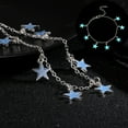 thumbnail image 1 of EGNMCR Blue Night Light Star Beach Wind And Plated Chain Luminous anklets, 1 of 6