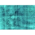 thumbnail image 1 of Ahgly Company Machine Washable Indoor Rectangle Abstract Turquoise Blue Modern Area Rugs, 6' x 9', 1 of 4