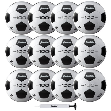 Franklin Sports Competition 100 12 Ball Pack with Pump - Deflated -