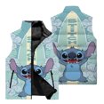thumbnail image 3 of Chaqueta cortavientos de moda para hombre, divertida chaqueta con estampado 3D de Disney Stitch, chaleco para deportes al aire libre, chaqueta informal sin mangas para hombre para fiestas, 3 of 4