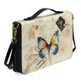 thumbnail image 2 of ZUXONGSY Butterfly Print Bible Case Cover for Women Men Large PU Leather Bible Bag with Handle and Shoulder Strap, Portable Bible Protector Journal Case for Church Bible Study, 2XL, 2 of 7