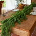 thumbnail image 6 of Bootesun 6FT Christmas Garland Artificial Norfolk Pine Garland，Real Touch Winter Greenery Garland, Faux Pine Needles Garland for Home Table Mantle Fireplace Indoor Outdoor Christmas Decors, 6 of 12