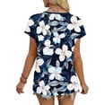 thumbnail image 6 of Hxlamzoo Women's Short Sleeve V-Neck Blouse Dressy Print Button Shirts 2026 Spring Summer Tops, 6 of 7