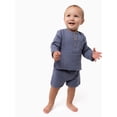 Modern Moments by Gerber Baby Boy Long Sleeve Top and Short Outfit Set